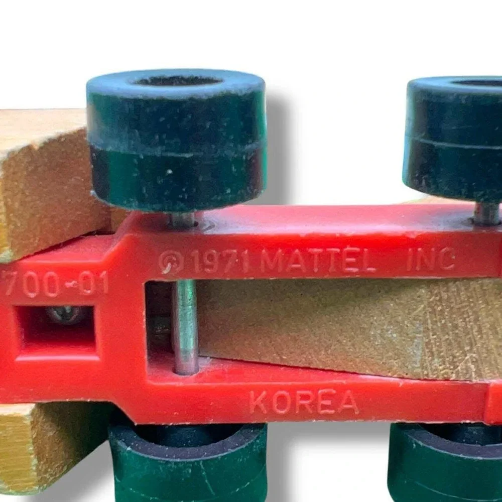 Vintage Wooden Toy‎ Construction Vehicle Set Forklift Tow Truck Tanker 3pc Lot